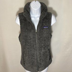 Patagonia Vest Women's Small Gray Los Gatos Fuzzy Ladies Sweater Zip Up #25216